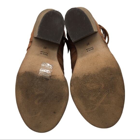 Free People Hybrid Strappy Leather Bootie - 37 - Picture 11 of 11